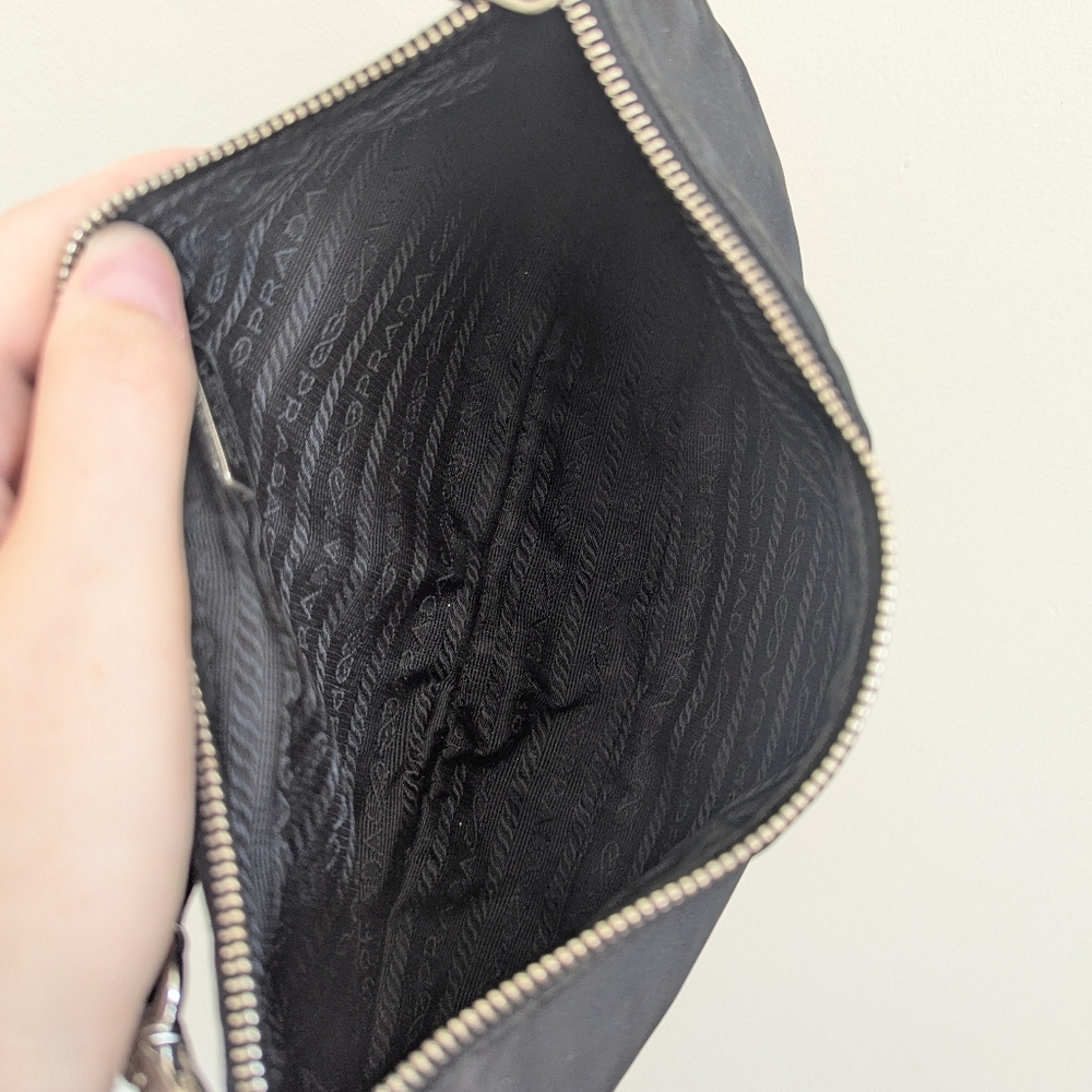 Prada Black Nylon Pochette Shoulder Bag - Picture 9 of 12